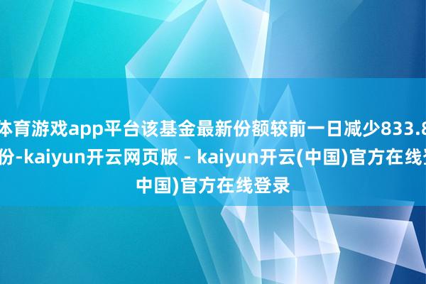 体育游戏app平台该基金最新份额较前一日减少833.80万份-kaiyun开云网页版 - kaiyun开云(中国)官方在线登录