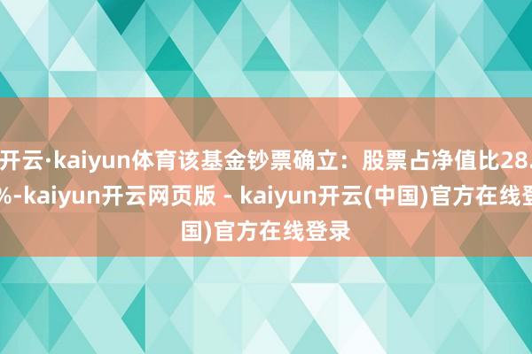开云·kaiyun体育该基金钞票确立：股票占净值比28.58%-kaiyun开云网页版 - kaiyun开云(中国)官方在线登录